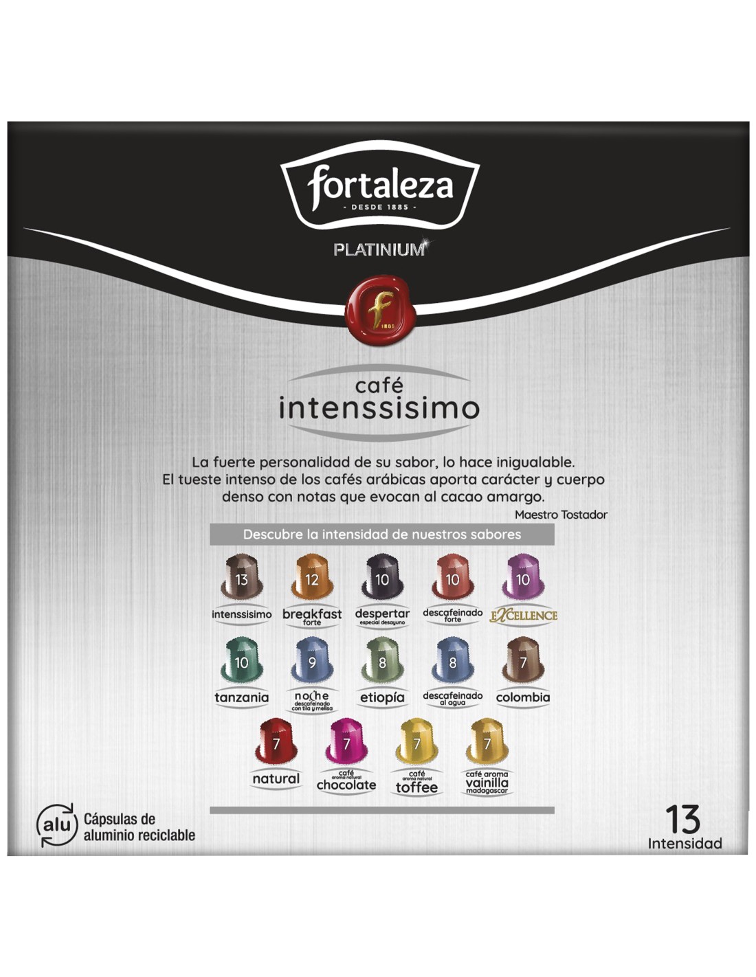 Café Intenso estuche 20 cápsulas compatibles con Nespresso · EL