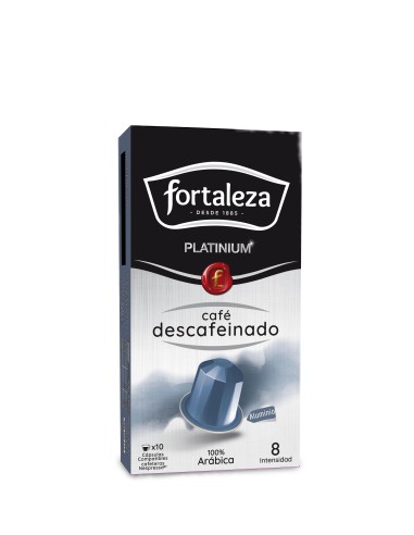 Café Descafeinado 10 cápsulas Fortaleza Platinium compatibles con Nespresso®*