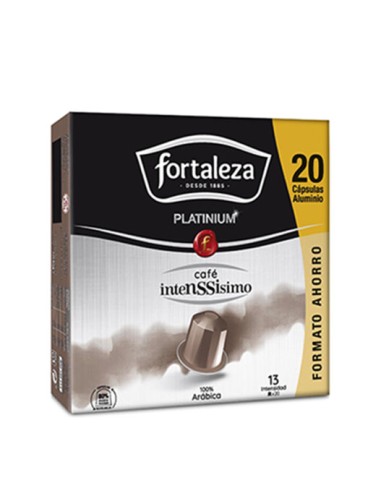 Café Intenssisimo 20 cápsulas Fortaleza Platinium compatibles con Nespresso®*