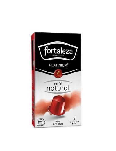 Café Natural 10 cápsulas Fortaleza Platinium compatibles con Nespresso®